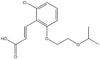 3-{2-chloro-6-[2-(propan-2-yloxy)ethoxy]phenyl}prop-2-enoic acid Struktur