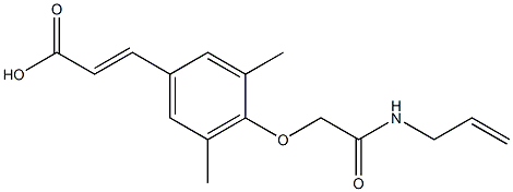 3-{3,5-dimethyl-4-[(prop-2-en-1-ylcarbamoyl)methoxy]phenyl}prop-2-enoic acid|