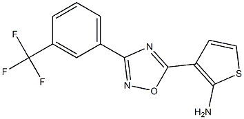 3-{3-[3-(trifluoromethyl)phenyl]-1,2,4-oxadiazol-5-yl}thiophen-2-amine Structure