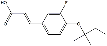 3-{3-fluoro-4-[(2-methylbutan-2-yl)oxy]phenyl}prop-2-enoic acid Struktur