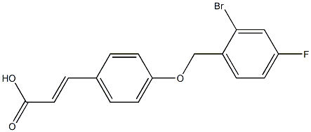 3-{4-[(2-bromo-4-fluorophenyl)methoxy]phenyl}prop-2-enoic acid Structure