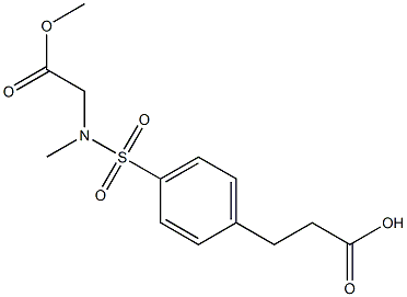 3-{4-[(2-methoxy-2-oxoethyl)(methyl)sulfamoyl]phenyl}propanoic acid 结构式