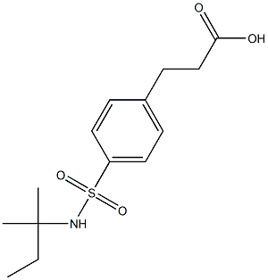 3-{4-[(2-methylbutan-2-yl)sulfamoyl]phenyl}propanoic acid,,结构式