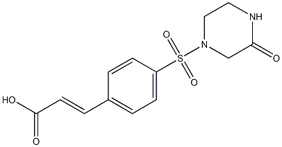 3-{4-[(3-oxopiperazine-1-)sulfonyl]phenyl}prop-2-enoic acid Structure