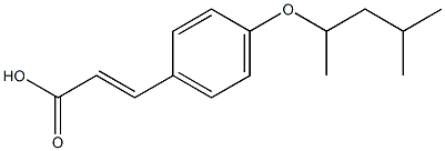 3-{4-[(4-methylpentan-2-yl)oxy]phenyl}prop-2-enoic acid 化学構造式