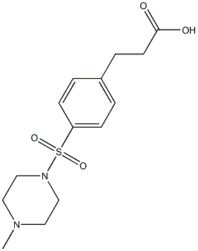 3-{4-[(4-methylpiperazine-1-)sulfonyl]phenyl}propanoic acid 结构式