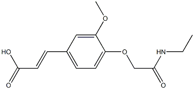 3-{4-[(ethylcarbamoyl)methoxy]-3-methoxyphenyl}prop-2-enoic acid Structure