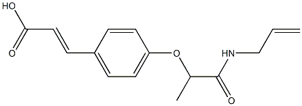 3-{4-[1-(prop-2-en-1-ylcarbamoyl)ethoxy]phenyl}prop-2-enoic acid Struktur