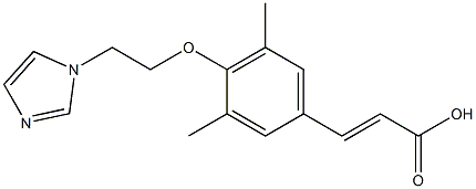 3-{4-[2-(1H-imidazol-1-yl)ethoxy]-3,5-dimethylphenyl}prop-2-enoic acid Struktur