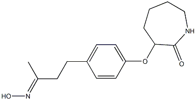 3-{4-[3-(hydroxyimino)butyl]phenoxy}azepan-2-one Structure