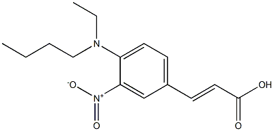 3-{4-[butyl(ethyl)amino]-3-nitrophenyl}prop-2-enoic acid,,结构式