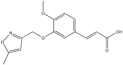 3-{4-methoxy-3-[(5-methyl-1,2-oxazol-3-yl)methoxy]phenyl}prop-2-enoic acid Struktur