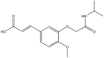 3-{4-methoxy-3-[(propan-2-ylcarbamoyl)methoxy]phenyl}prop-2-enoic acid Struktur