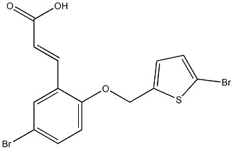 3-{5-bromo-2-[(5-bromothiophen-2-yl)methoxy]phenyl}prop-2-enoic acid Structure