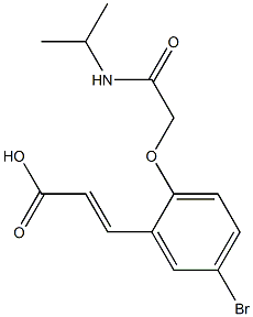 3-{5-bromo-2-[(propan-2-ylcarbamoyl)methoxy]phenyl}prop-2-enoic acid 化学構造式