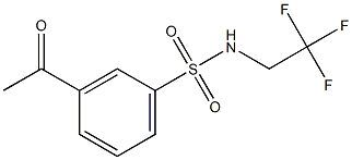 3-acetyl-N-(2,2,2-trifluoroethyl)benzene-1-sulfonamide Structure