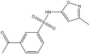 3-acetyl-N-(3-methyl-1,2-oxazol-5-yl)benzene-1-sulfonamide Structure