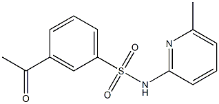 3-acetyl-N-(6-methylpyridin-2-yl)benzene-1-sulfonamide,,结构式