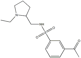 3-acetyl-N-[(1-ethylpyrrolidin-2-yl)methyl]benzene-1-sulfonamide