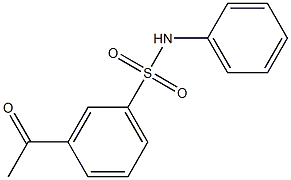 3-acetyl-N-phenylbenzene-1-sulfonamide Structure