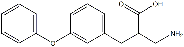 3-amino-2-[(3-phenoxyphenyl)methyl]propanoic acid 化学構造式