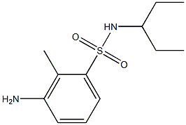 3-amino-2-methyl-N-(pentan-3-yl)benzene-1-sulfonamide Struktur