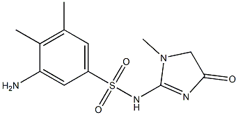 3-amino-4,5-dimethyl-N-(1-methyl-4-oxo-4,5-dihydro-1H-imidazol-2-yl)benzene-1-sulfonamide Structure