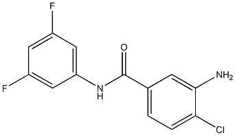 3-amino-4-chloro-N-(3,5-difluorophenyl)benzamide Struktur