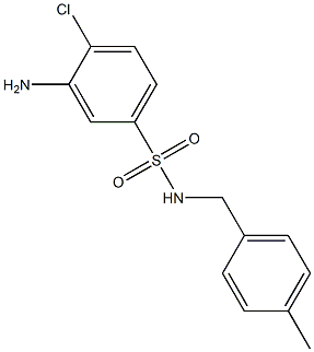 3-amino-4-chloro-N-[(4-methylphenyl)methyl]benzene-1-sulfonamide Structure