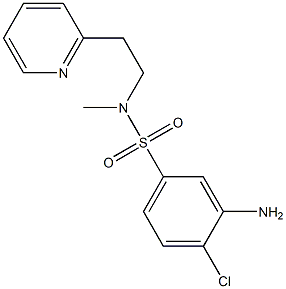 3-amino-4-chloro-N-methyl-N-[2-(pyridin-2-yl)ethyl]benzene-1-sulfonamide 结构式
