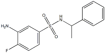 3-amino-4-fluoro-N-(1-phenylethyl)benzene-1-sulfonamide Structure