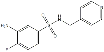 3-amino-4-fluoro-N-(pyridin-4-ylmethyl)benzene-1-sulfonamide 结构式