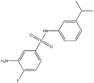 3-amino-4-fluoro-N-[3-(propan-2-yl)phenyl]benzene-1-sulfonamide