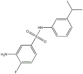 3-amino-4-fluoro-N-[3-(propan-2-yl)phenyl]benzene-1-sulfonamide Structure