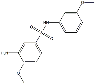 3-amino-4-methoxy-N-(3-methoxyphenyl)benzene-1-sulfonamide Structure