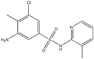 3-amino-5-chloro-4-methyl-N-(3-methylpyridin-2-yl)benzene-1-sulfonamide 化学構造式