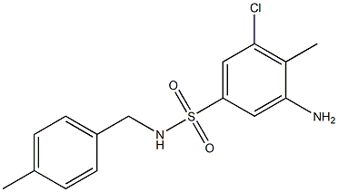 3-amino-5-chloro-4-methyl-N-[(4-methylphenyl)methyl]benzene-1-sulfonamide