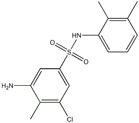 3-amino-5-chloro-N-(2,3-dimethylphenyl)-4-methylbenzene-1-sulfonamide Struktur