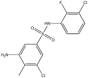 3-amino-5-chloro-N-(3-chloro-2-fluorophenyl)-4-methylbenzene-1-sulfonamide