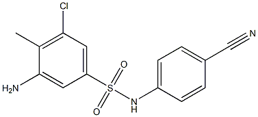 3-amino-5-chloro-N-(4-cyanophenyl)-4-methylbenzene-1-sulfonamide Structure