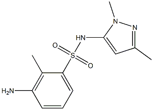 3-amino-N-(1,3-dimethyl-1H-pyrazol-5-yl)-2-methylbenzene-1-sulfonamide 结构式