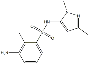 3-amino-N-(1,3-dimethyl-1H-pyrazol-5-yl)-2-methylbenzene-1-sulfonamide 化学構造式