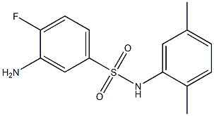 3-amino-N-(2,5-dimethylphenyl)-4-fluorobenzene-1-sulfonamide 化学構造式