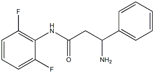 3-amino-N-(2,6-difluorophenyl)-3-phenylpropanamide 结构式