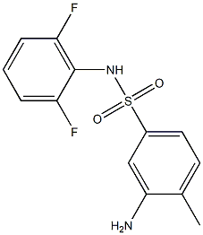 3-amino-N-(2,6-difluorophenyl)-4-methylbenzene-1-sulfonamide 结构式