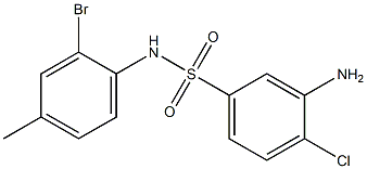 3-amino-N-(2-bromo-4-methylphenyl)-4-chlorobenzene-1-sulfonamide