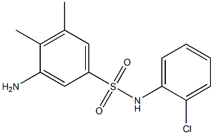 3-amino-N-(2-chlorophenyl)-4,5-dimethylbenzene-1-sulfonamide 结构式