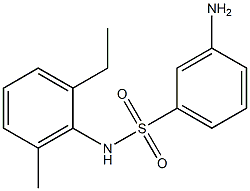 3-amino-N-(2-ethyl-6-methylphenyl)benzene-1-sulfonamide 结构式