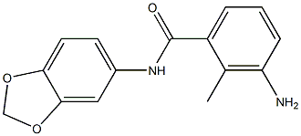 3-amino-N-(2H-1,3-benzodioxol-5-yl)-2-methylbenzamide 结构式