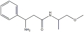 3-amino-N-(2-methoxy-1-methylethyl)-3-phenylpropanamide,,结构式